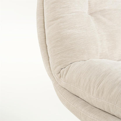 Fauteuil Tromba beige stof, detail van het materiaal