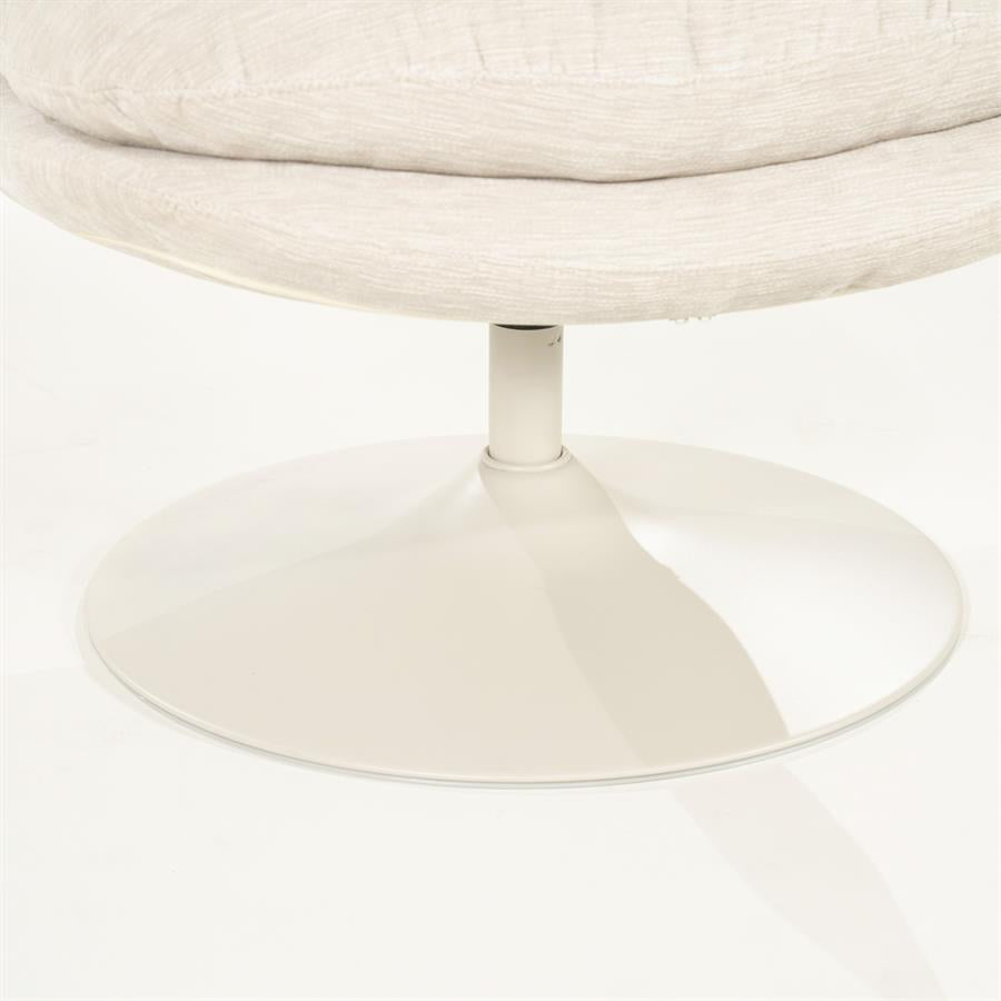 Fauteuil Tromba beige stof, detail van het materiaal
