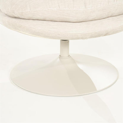 Fauteuil Tromba beige stof, detail van het materiaal