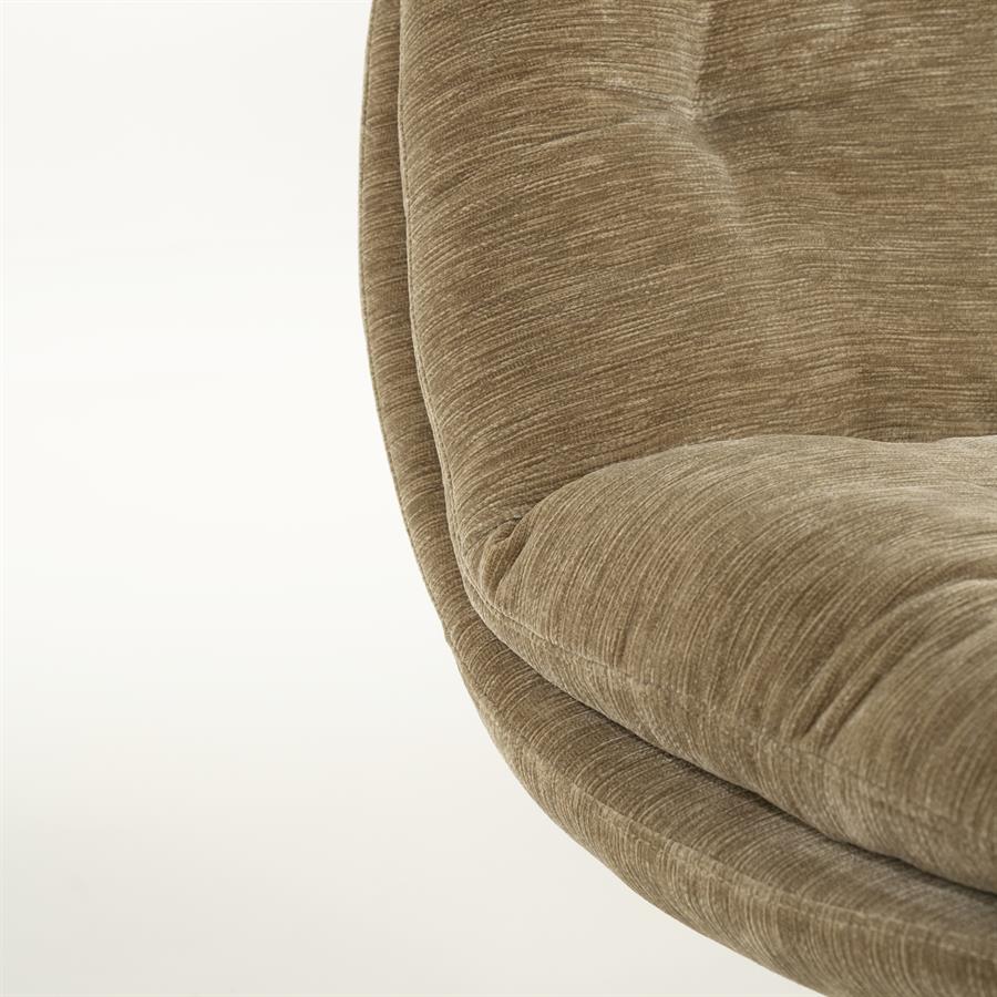 Fauteuil Tromba taupe stof, detail van het materiaal