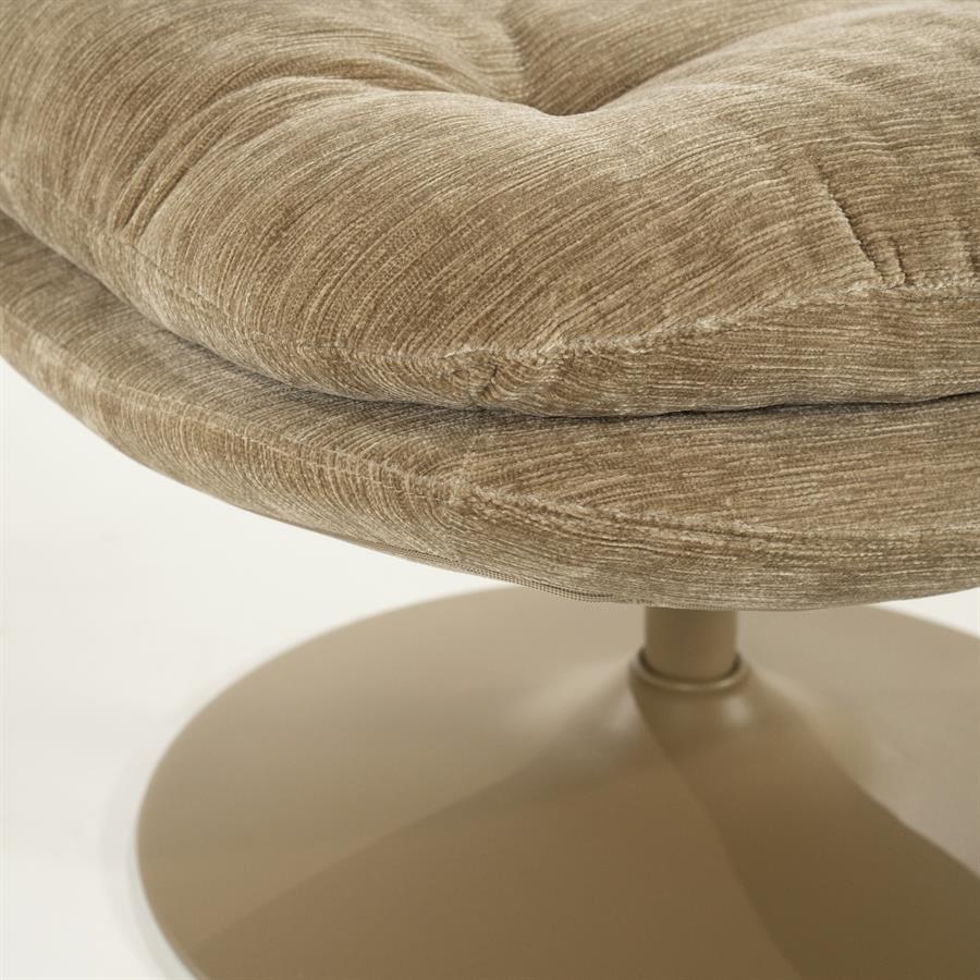 Fauteuil Tromba taupe stof, detail van het materiaal