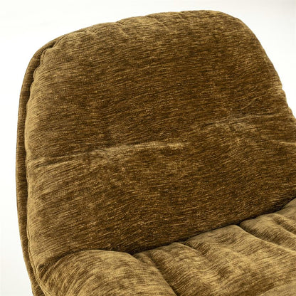 Fauteuil Tromba geel stof, detail van het materiaal