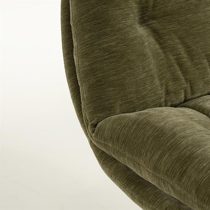 Fauteuil Tromba groen stof, detail van het materiaal
