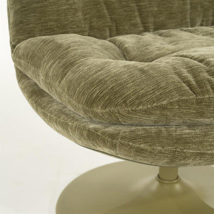 Fauteuil Tromba groen stof, detail van het materiaal