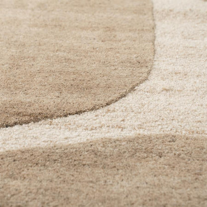 Vloerkleed Iwa | Bruin Polyester & Wol
