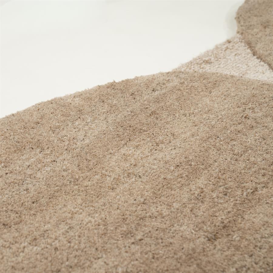 Vloerkleed Iwa | Bruin Polyester & Wol