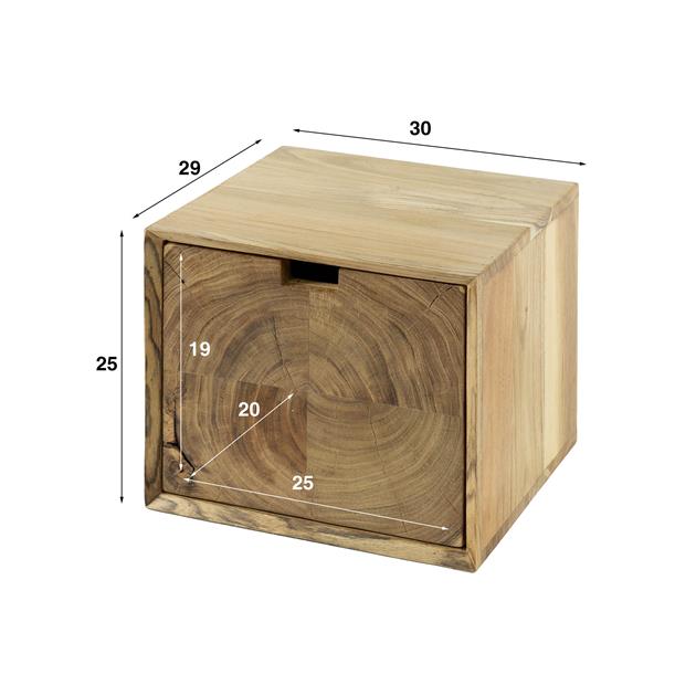 Nachtkastje Belmondo | Acaciahout Naturel