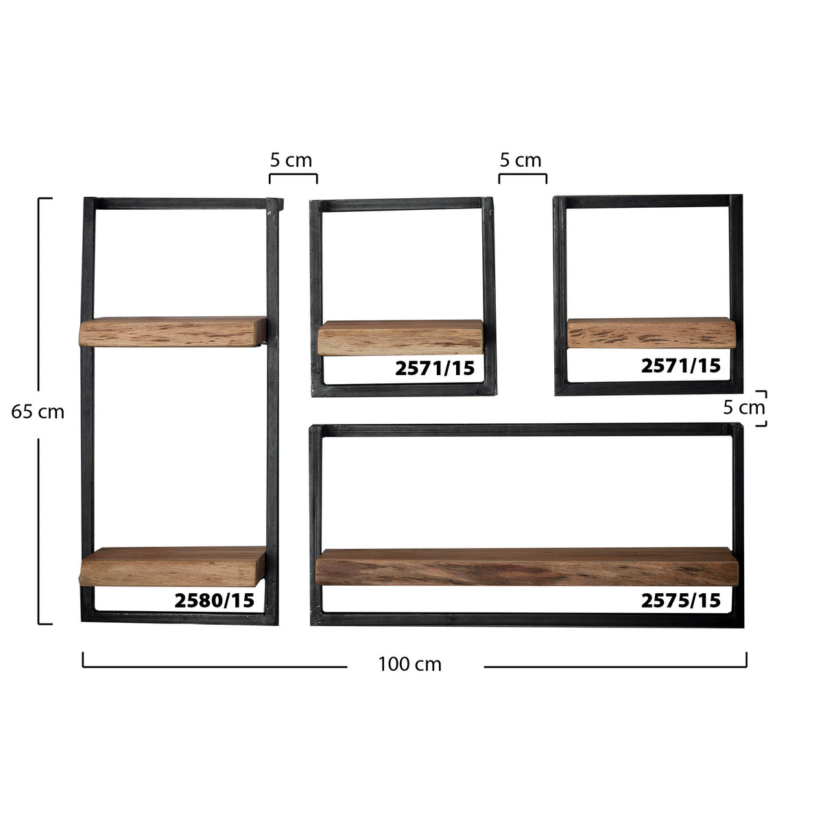 Wandplank Edge 65  | Massief Acacia Naturel