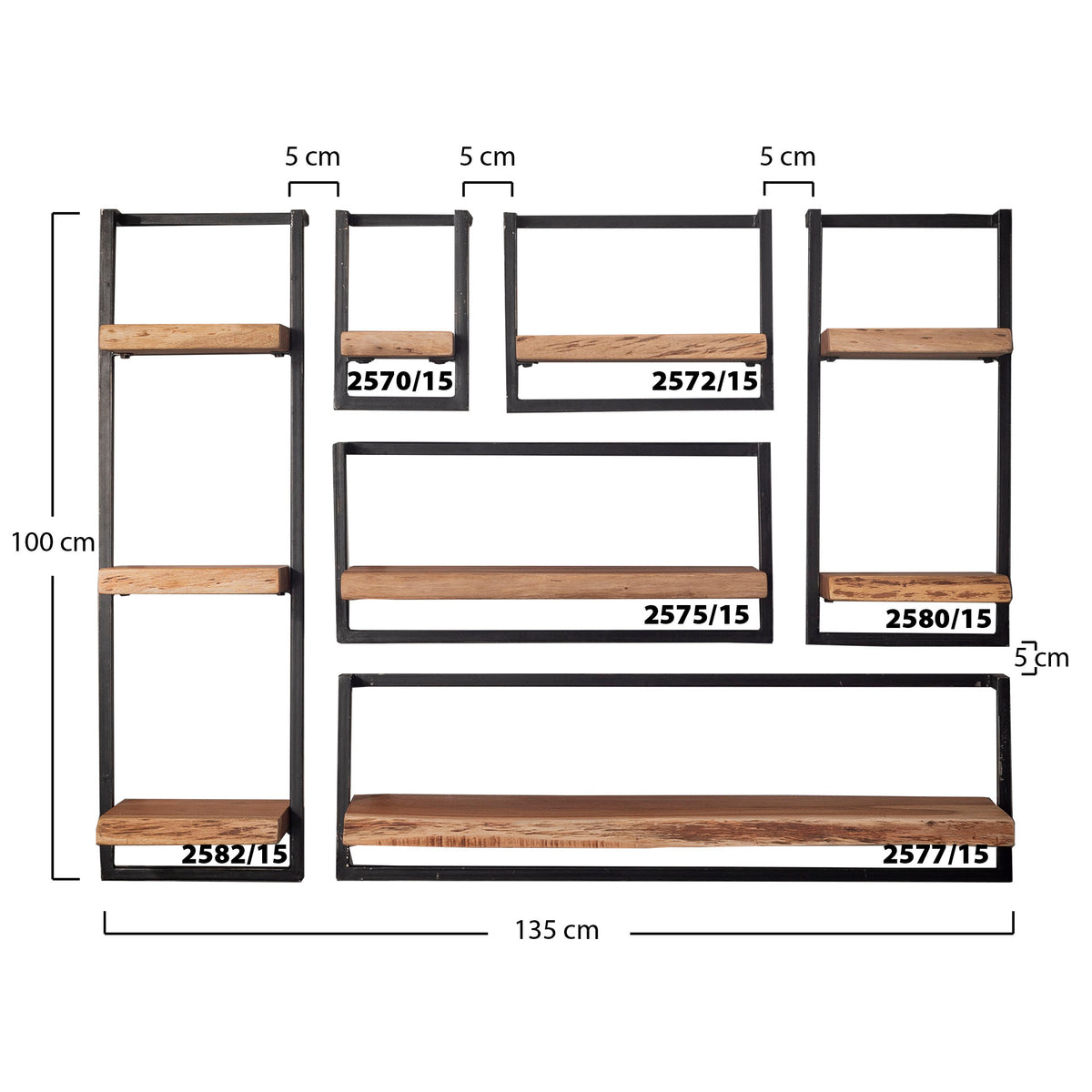 Wandplank Twin Edge 30  | Massief Acacia Naturel