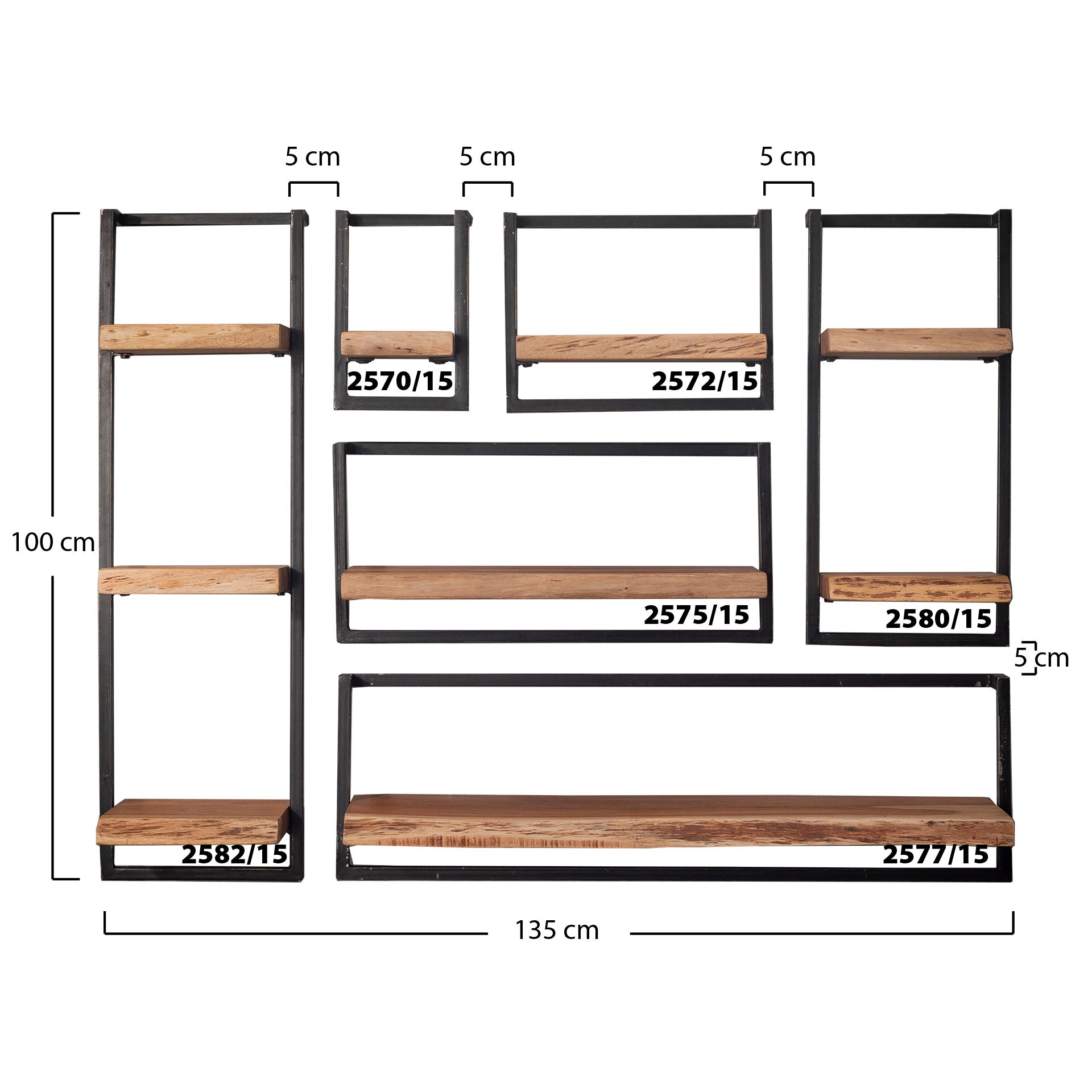 Wandplank Twin Edge 30  | Massief Acacia Naturel