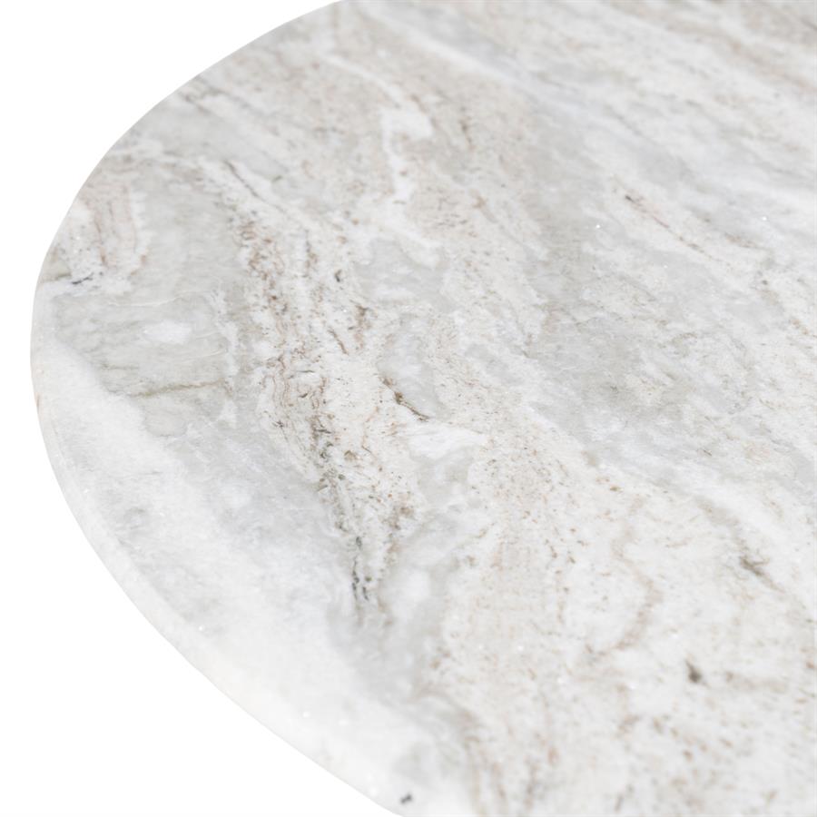 Salontafel Nelo bruin mangohout groot, detail van het materiaal