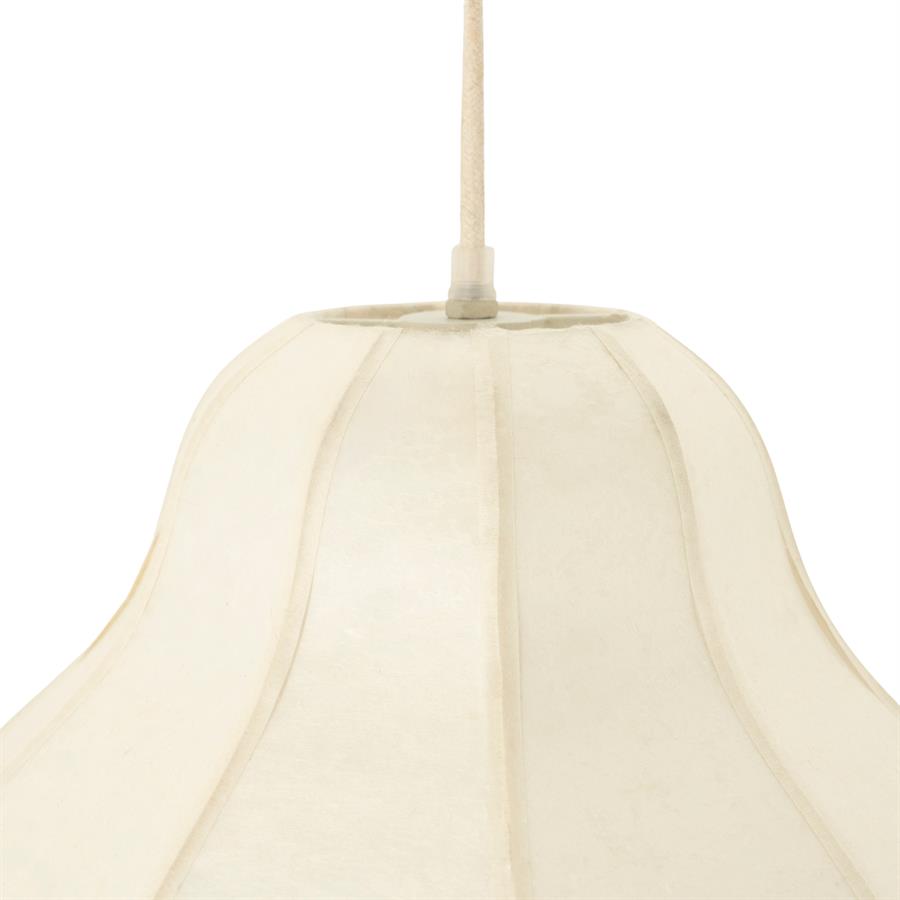 Hanglamp Oto 2 wit papier, detail van het materiaal