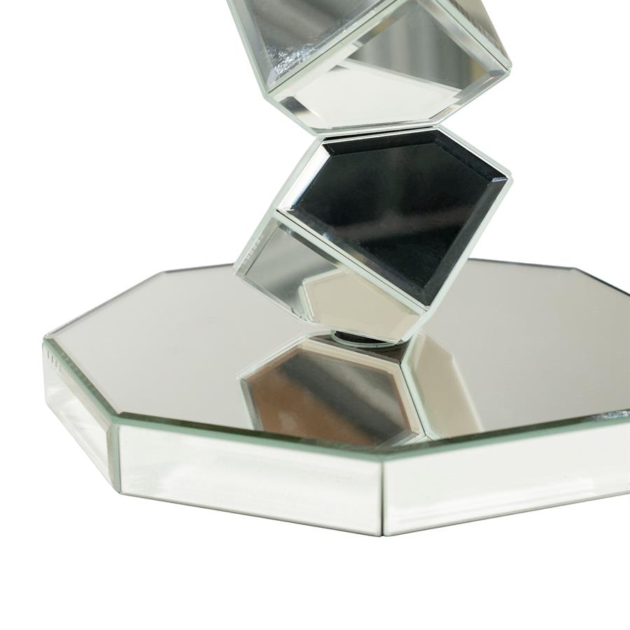 Bijzettafel Reflec zilver ijzer, detail van het materiaal