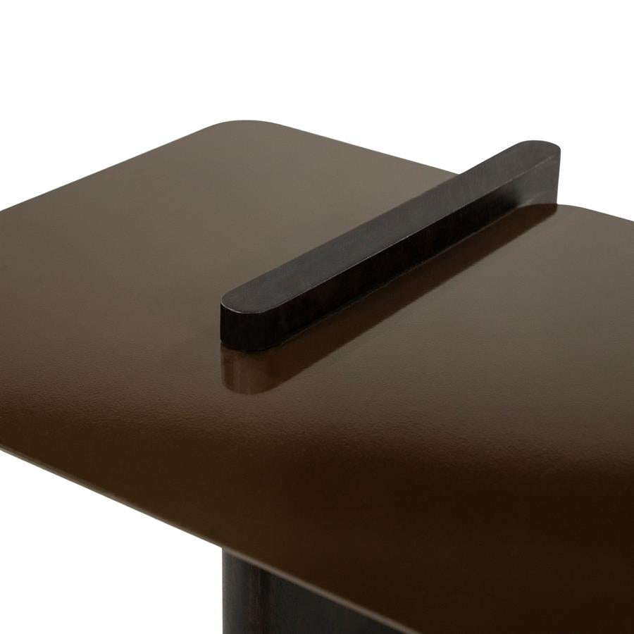 Salontafel Voro bruin mangohout, detail van het materiaal