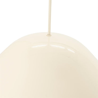 Hanglamp Puro beige ijzer klein, detail van het materiaal