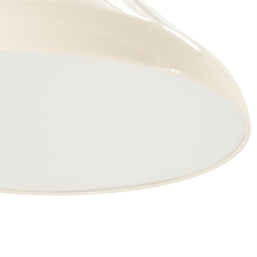 Hanglamp Puro beige ijzer klein, detail van het materiaal