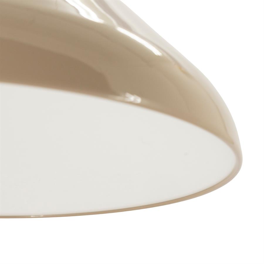 Hanglamp Puro taupe ijzer klein, detail van het materiaal