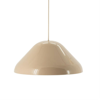 Hanglamp Puro taupe ijzer klein, vooraanzicht op witte achtergrond