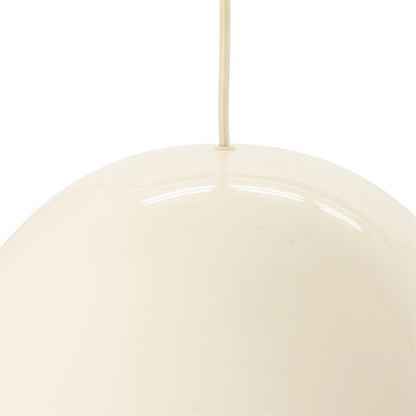 Hanglamp Puro beige ijzer groot, detail van het materiaal