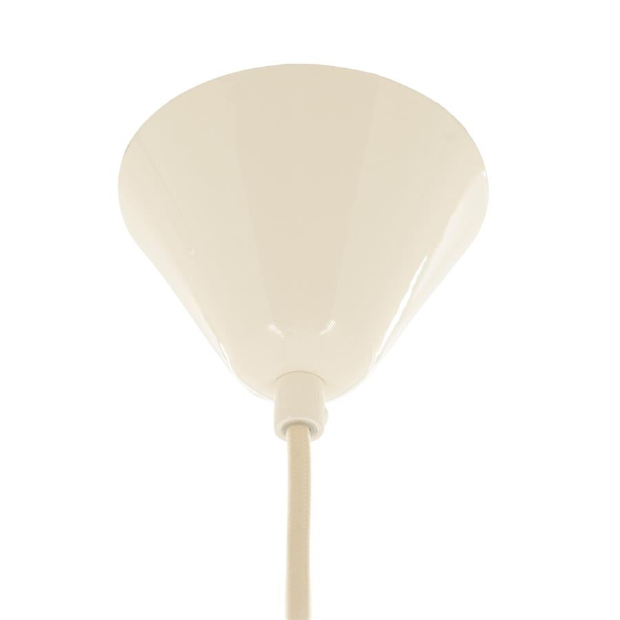 Hanglamp Puro beige ijzer groot, detail van het materiaal