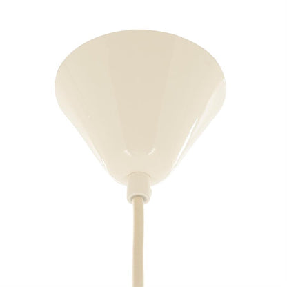 Hanglamp Puro beige ijzer groot, detail van het materiaal