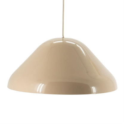 Hanglamp Puro taupe ijzer groot, vooraanzicht op witte achtergrond
