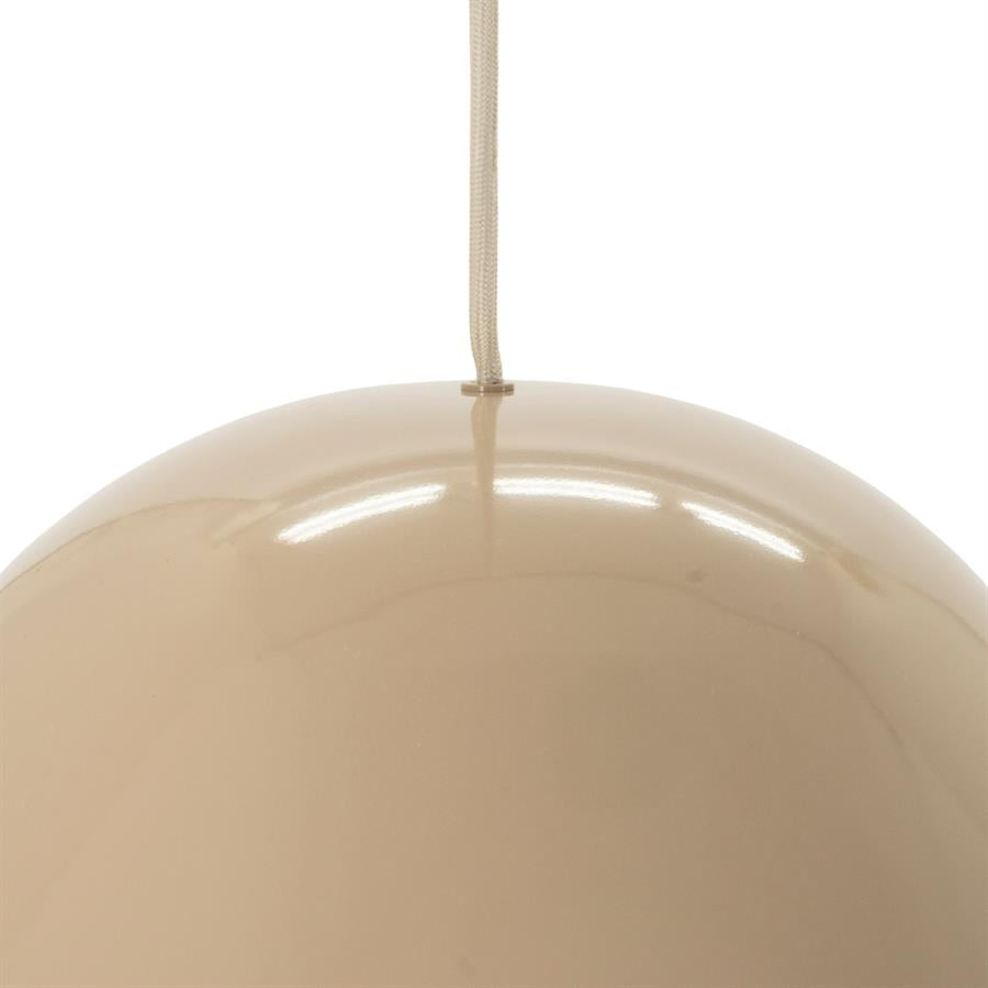 Hanglamp Puro taupe ijzer groot, detail van het materiaal
