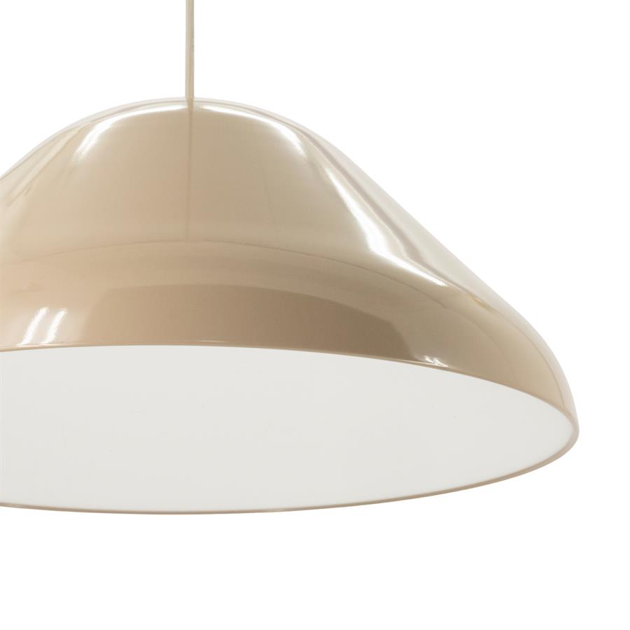 Hanglamp Puro taupe ijzer groot, detail van het materiaal
