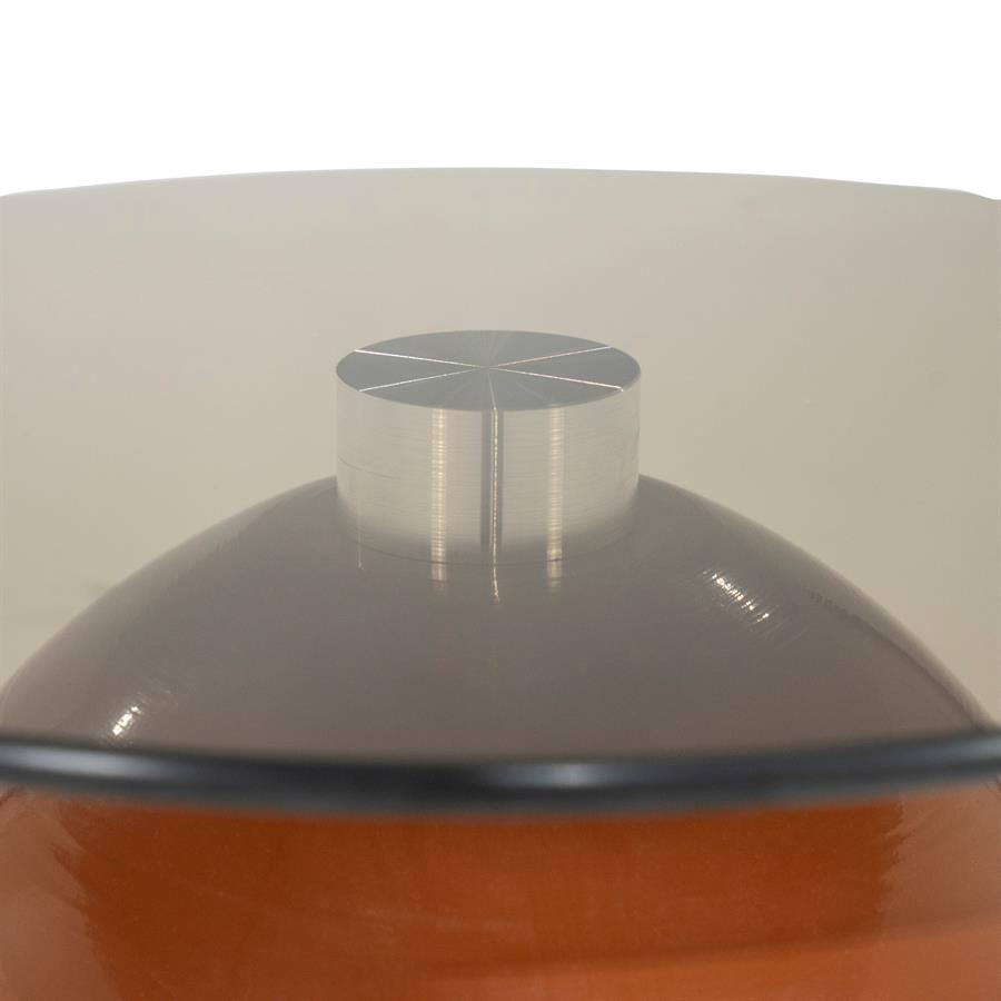 Bijzettafel Irona bruin ijzer, detail van het materiaal