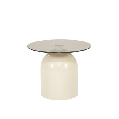 Salontafel Irona beige ijzer klein, vooraanzicht op witte achtergrond
