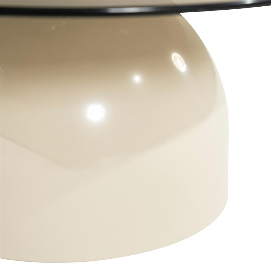 Salontafel Irona beige ijzer groot, detail van het materiaal