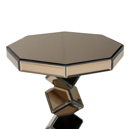 Bijzettafel Reflec bruin ijzer, detail van het materiaal