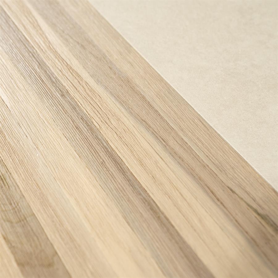 Salontafel Diago naturel teakhout set van 2, detail van het materiaal