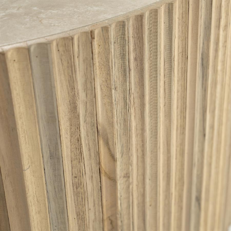 Salontafel Nice naturel teakhout, detail van het materiaal