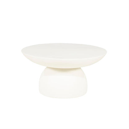 Salontafel Canto beige metaal klein, vooraanzicht op witte achtergrond
