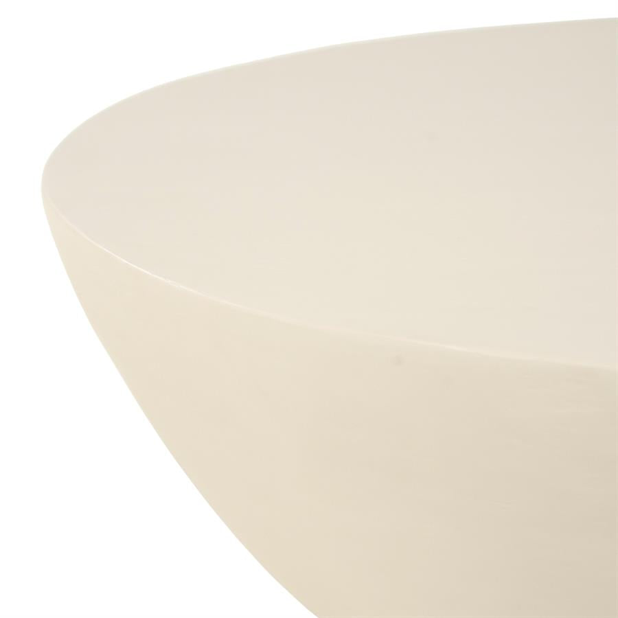 Salontafel Canto taupe metaal groot, detail van het materiaal