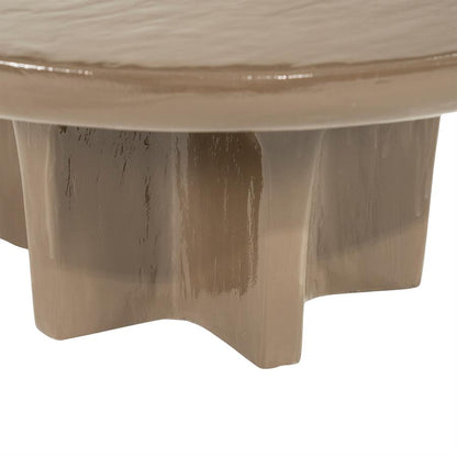 Salontafel Circolo bruin ijzer groot, detail van het materiaal