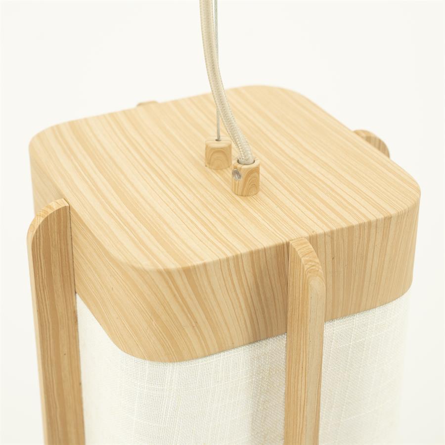 Hanglamp Aterlier naturel metaal klein, detail van het materiaal