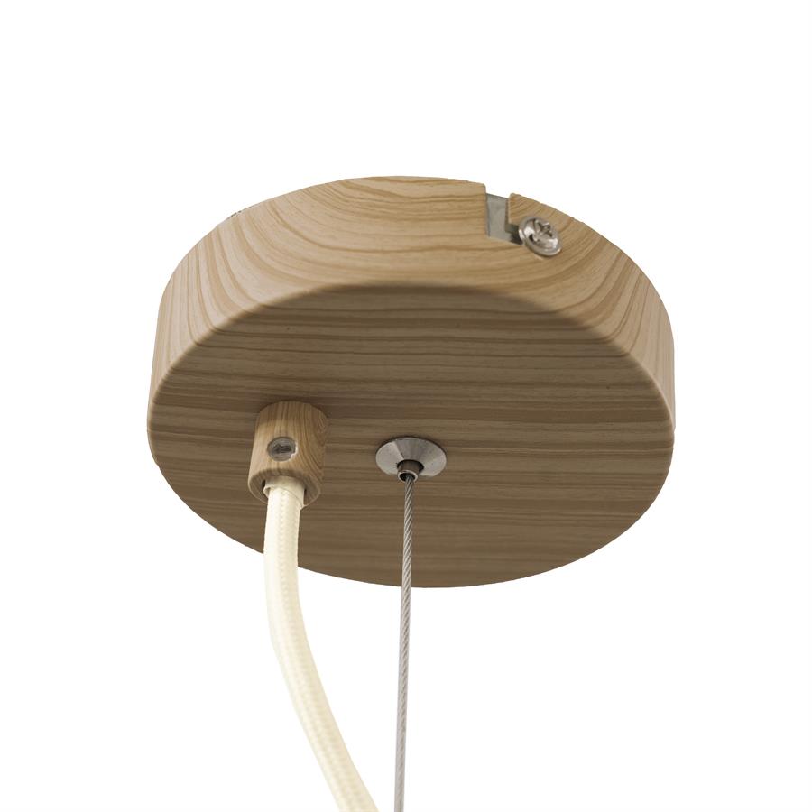 Hanglamp Aterlier bruin metaal klein, detail van het materiaal