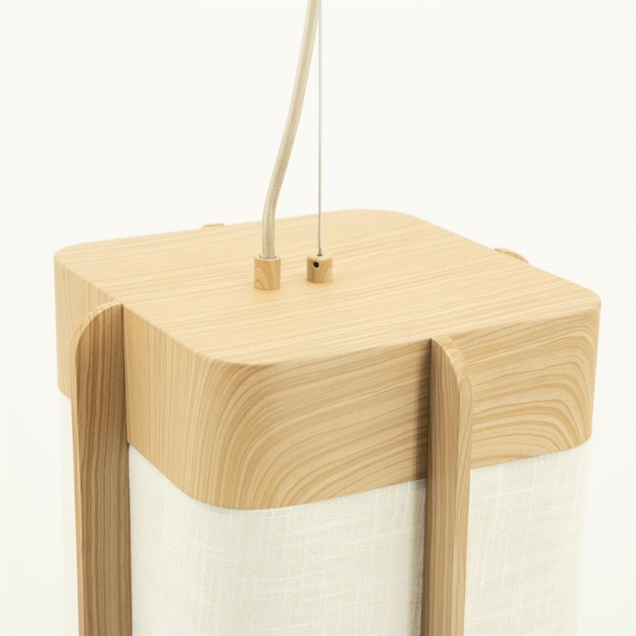 Hanglamp Aterlier naturel metaal groot, detail van het materiaal