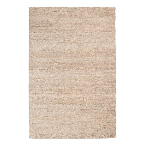 Vloerkleed Canyon | Beige Jute, Wol & Katoen — Vooraanzicht - witfoto