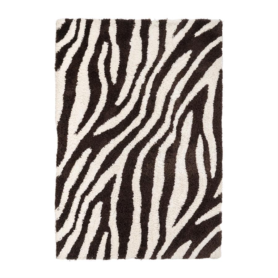 Vloerkleed Marty | Bruin Polyester & katoen — Vooraanzicht - witfoto