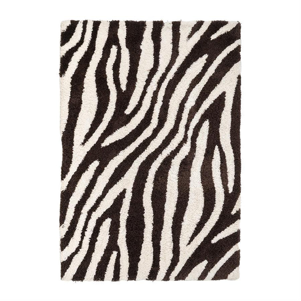 Vloerkleed Marty | Bruin Polyester & katoen — Vooraanzicht - witfoto