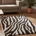 Vloerkleed Marty | Bruin Polyester & katoen