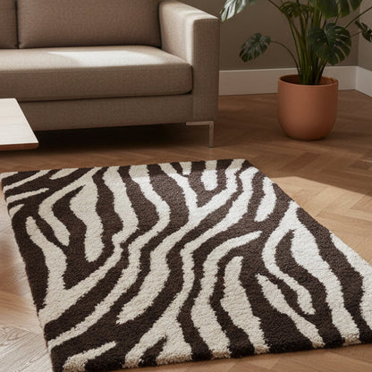Vloerkleed Marty | Bruin Polyester & katoen