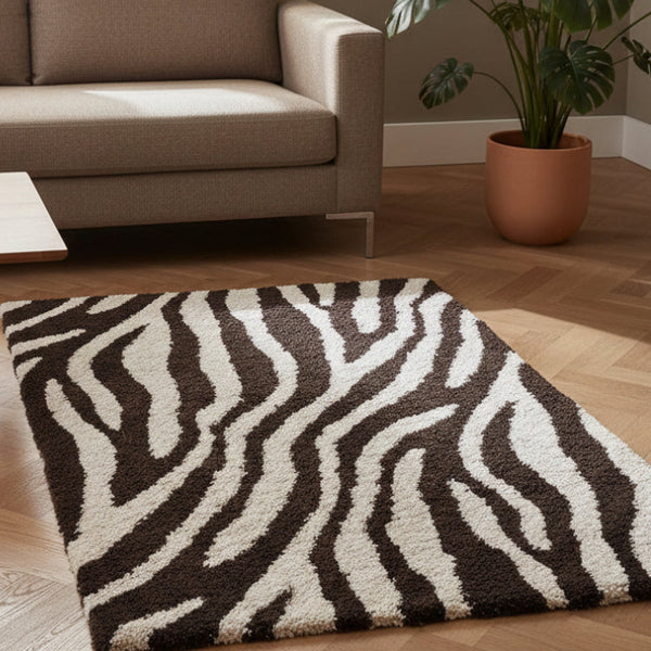 Vloerkleed Marty | Bruin Polyester & katoen