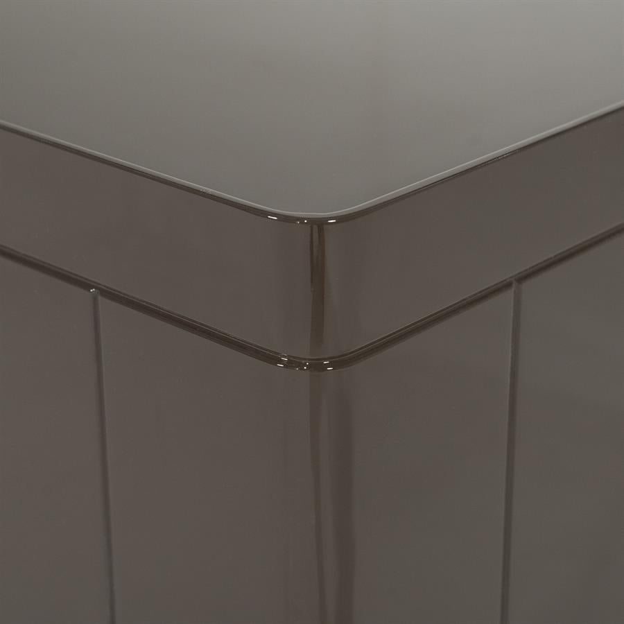 Salontafel Glyde bruin mdf, detail van het materiaal