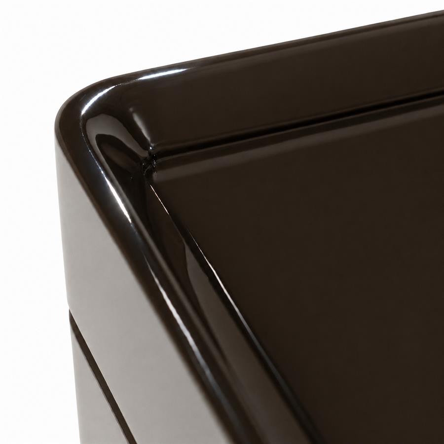 Salontafel Glyde bruin mdf, detail van het materiaal