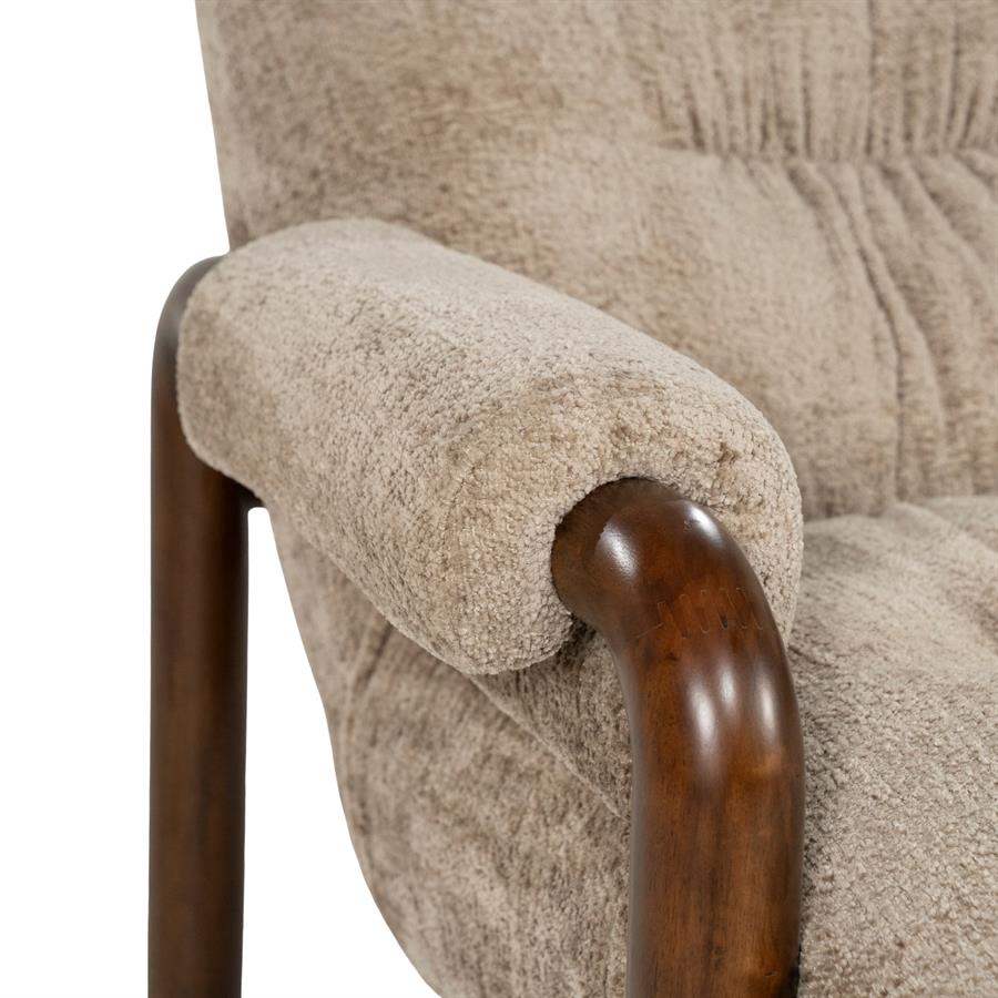Fauteuil Cozara taupe stof