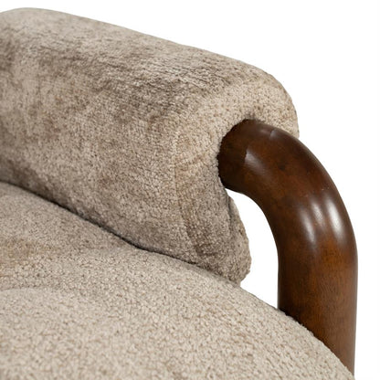 Fauteuil Cozara taupe stof